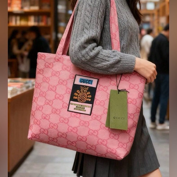 Gucci GG pink tote bag - Picture 2 of 7